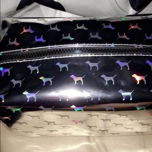 NWOT Pink Victoria’s Secret metallic cosmetic  bag